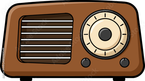 Vintage radio classic audio device entertainment object