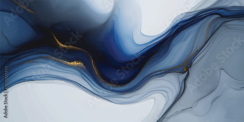 Abstract blue wave design vector illustration with flowing lines, smooth texture, and sea color pattern background