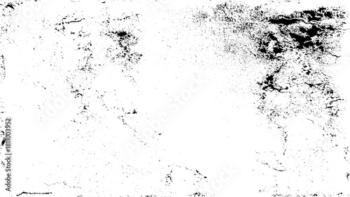 Abstract monochrome background. Black and white texture pattern with ink spots, cracks, stains. for printing and design. 