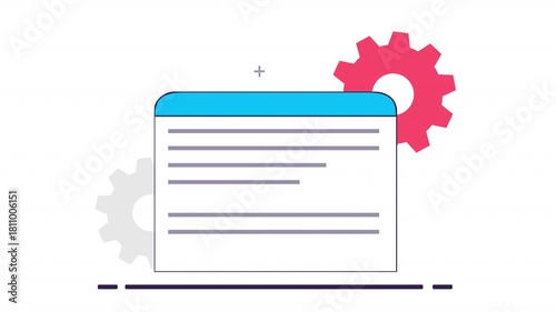 Web development. Animation, system setup, alpha channel. Cartoon
