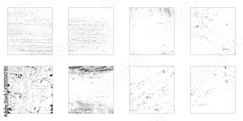 Collection of grunge texture. Abstract in black and white design.