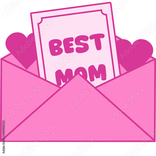 Mother's Day Envelope Illustration