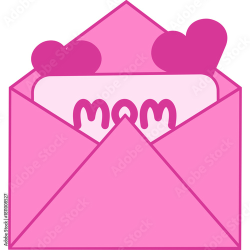 Mother's Day Envelope Illustration
