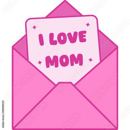 Mother's Day Envelope Illustration