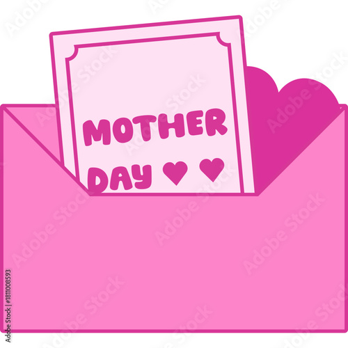 Mother's Day Envelope Illustration