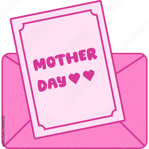 Mother's Day Envelope Illustration