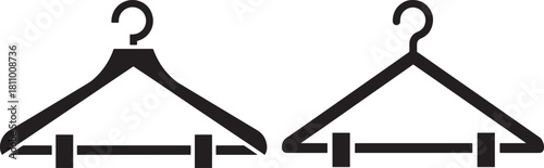 Two black hangers silhouette