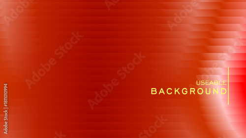 Sleek Gradient Striped Design | Hot Tone Graphic Design Element | Ruby Red and Orange Light Fade