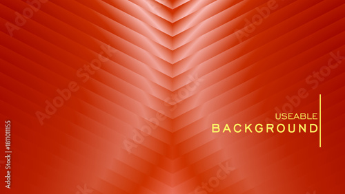 Sleek Gradient Striped Design | Hot Tone Graphic Design Element | Ruby Red and Orange Light Fade