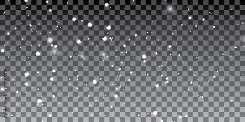 Winter snowfall. Falling snow, flakes banner.