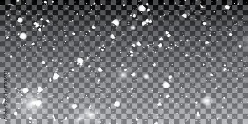 Winter snowfall. Falling snow, flakes banner.