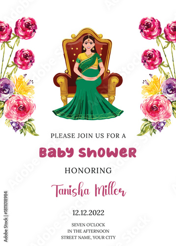 baby shower poster backdrop invitation
