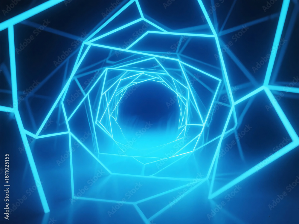 Fototapeta premium Holographic Futuristic Dark Background