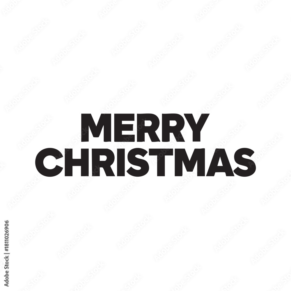 Fototapeta premium Simple merry christmas typography for christmas day