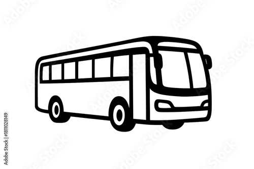 Modern passenger coach bus vehicle used for public transit and long distance travel