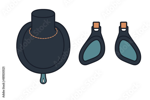 Dark blue hydration flasks and water bladder components set