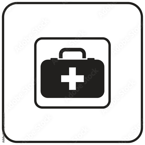First Aid Kit Silhouette Logo Representing Essential Medical Assistance (2)