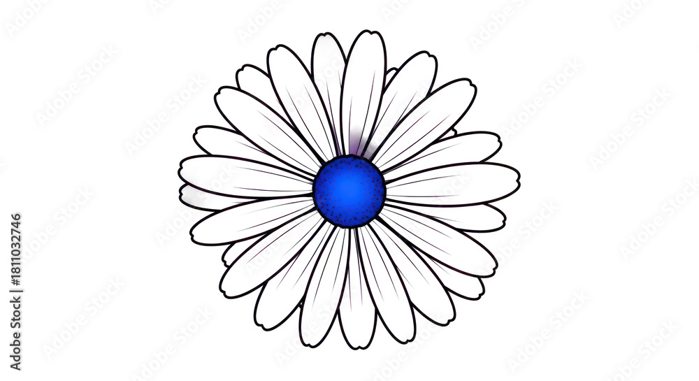 Fototapeta premium A simple line drawing of a flower.