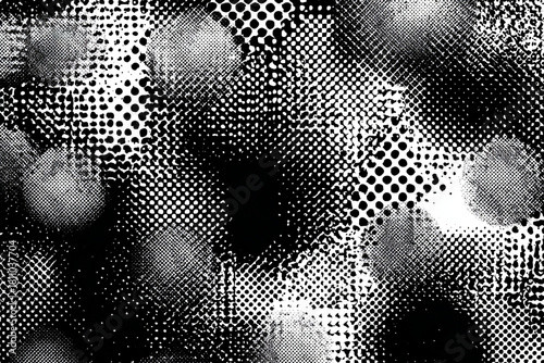 Dramatic halftone design with a vintage feel, perfect for adding edgy texture, bold impact and retro vibes to your next project or creative design, an eye catching black and white overlay