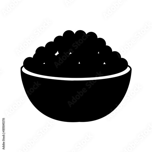 Bowl of granular food icon graphic simple vector design Vector