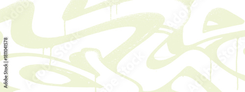 Abstract graffiti background with light green paint drips seamless vector pattern for street art and urban design projects