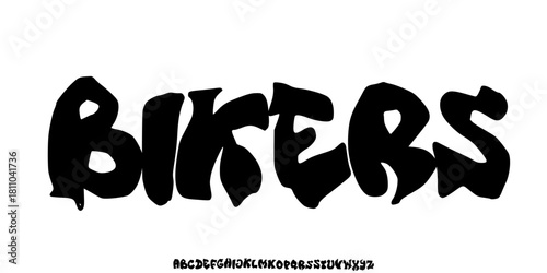 Elegant Font. Groovy Font. Graffiti Font. Creative Hand Drawn Uppercase. Street Art Classic Lettering Fashion Designs Typography modern serif decorative vintage concept vector illustration