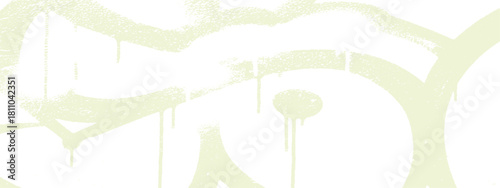 Pale green graffiti background with drips abstract street art design for urban style projects
