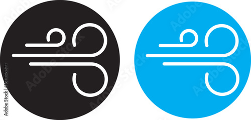 Wind icons set. Blowing wind icon vector logo set collection. high quality black style vector icons. Set wind blow line icon. Blowing wind outline icons. Windy weather symbol
