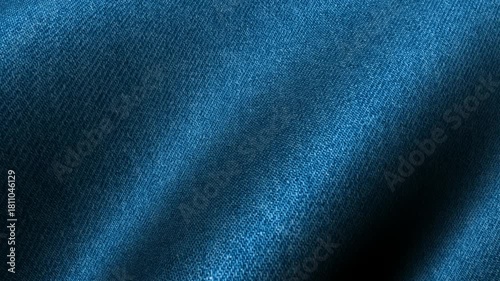 Rich indigo denim texture waves unfolding in fluid animated layers suitable for creative visuals with an elite background