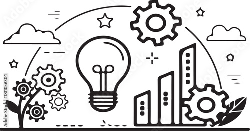 street lamp vector illustration