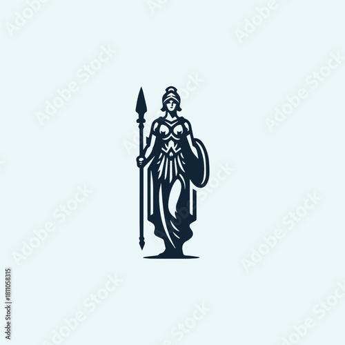 Athena Goddess of War Logo