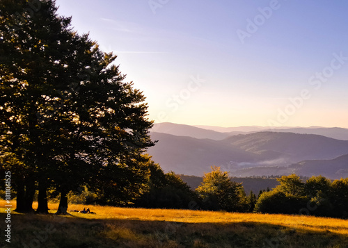 Fototapeta Naklejka Na Ścianę i Meble -  Breathtaking view from Szyndzielnia Peak at afternoon.