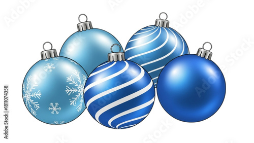 Beautiful Blue Christmas Ornaments - Festive Holiday Decorations for Your Tree