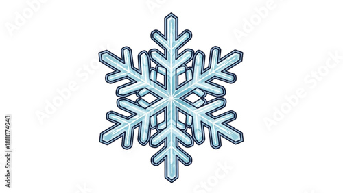 An elegant blue snowflake icon, symbolizing the intricate beauty of winter's frost and chilly season