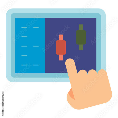 stock trading flat icon