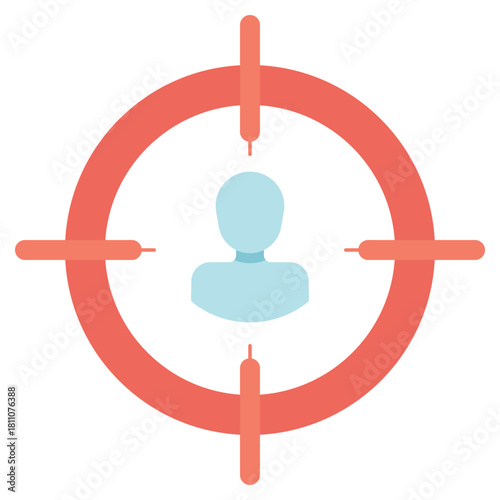 target customer flat icon