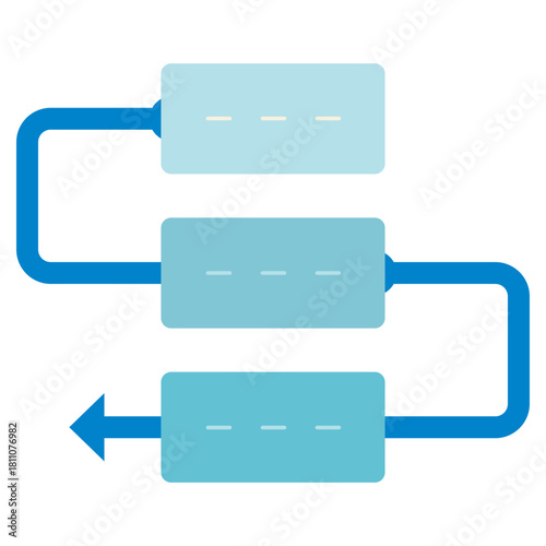business workflow flat icon