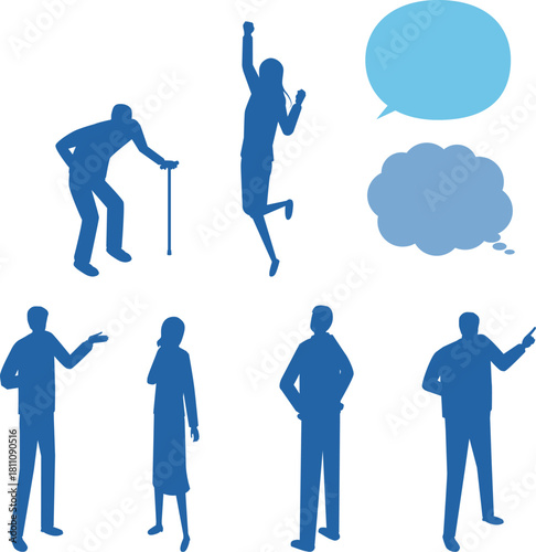 人物シルエットイラスト