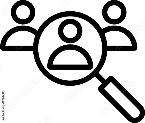 Black candidate icon - outline