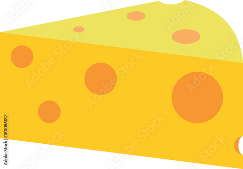 Cheese slice illustration shows tasty block