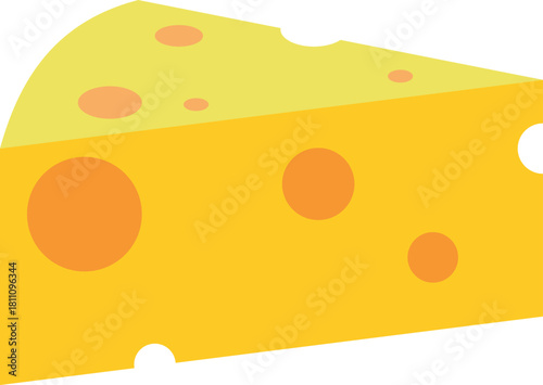 Cheese slice illustration shows tasty block