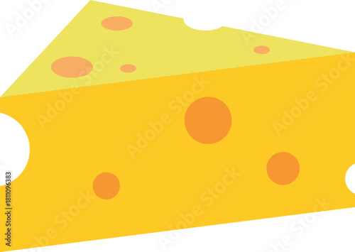 Cheese slice illustration shows tasty block
