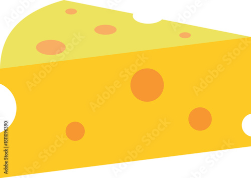 Cheese slice illustration shows tasty block