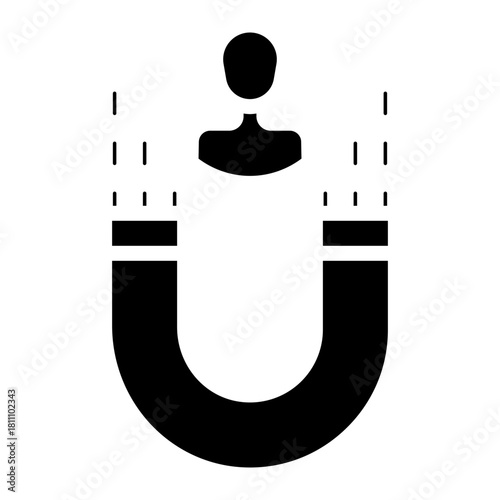 attract customers glyph icon