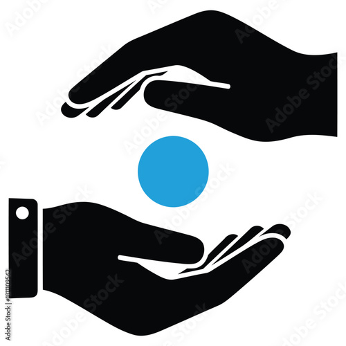 Protecting precious resources with care and precision, hands safeguarding a bright future, symbolizing security, investment, and responsible management