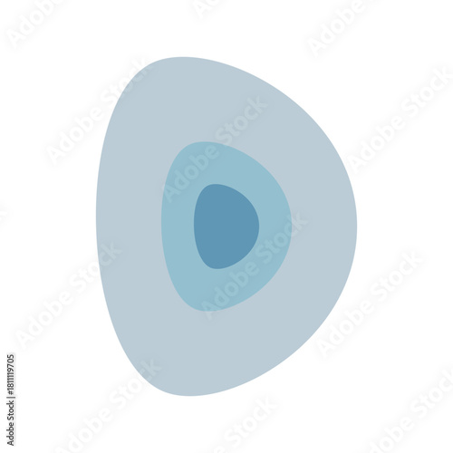 Monochromatic gradient Pebble icons. With floating effect. Abstract Icon.