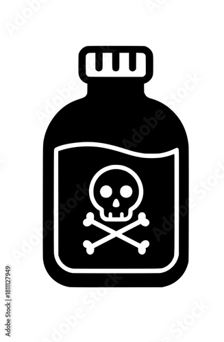 Toxic Chemical Bottle Illustratiob_Black
