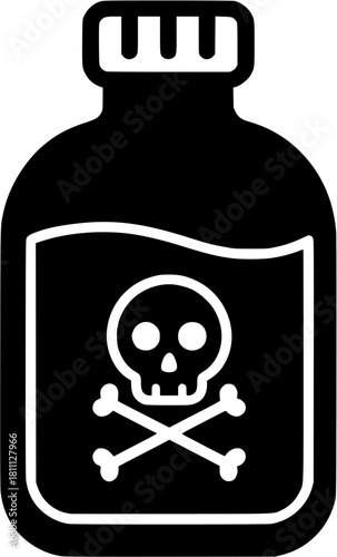 Toxic Chemical Bottle Illustratiob_Black