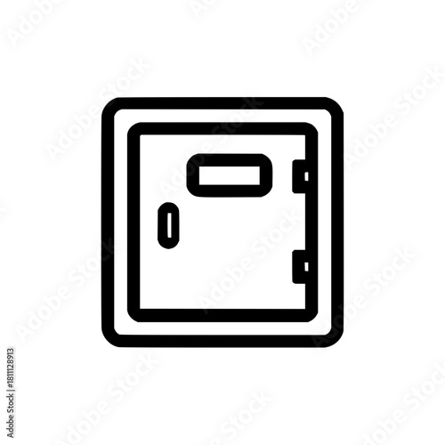 Outline access panel vector icon illustration access door cover maintenance panel service panel access hatch design