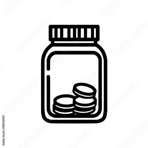 Savings jar coins money investment finance wealth currency cash deposit financial growth savings plan fund goal 100